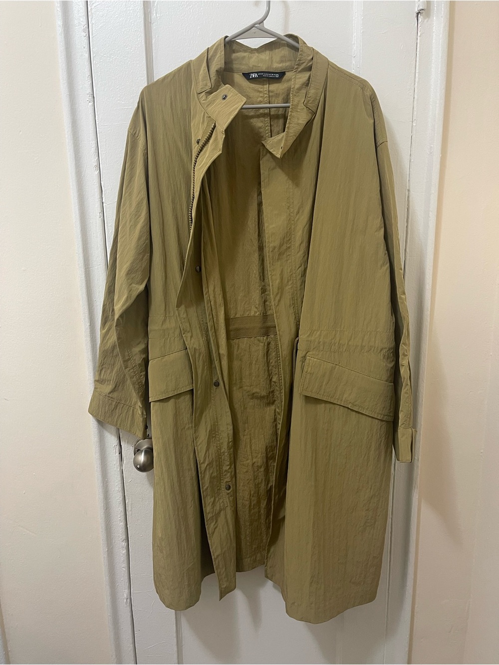 Zara Lightweight khaki Long Coat